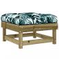 Preview: Gartenhocker mit Kissen Kiefernholz Imprägniert