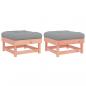 Preview: Gartenhocker mit Kissen 2 Stk. Massivholz Douglasie