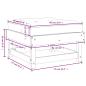 Preview: Gartenhocker mit Kissen 2 Stk. Massivholz Douglasie
