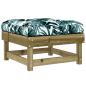 Preview: Gartenhocker mit Kissen 2 Stk. Kiefernholz Imprägniert