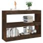 Preview: Bücherregal/Raumteiler Räuchereiche 100x30x72 cm