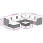 Preview: 8-tlg. Garten-Lounge-Set mit Kissen Poly Rattan Schwarz