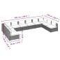 Preview: 10-tlg. Garten-Lounge-Set mit Kissen Poly Rattan Schwarz