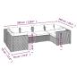 Preview: 6-tlg. Garten-Lounge-Set mit Kissen Poly Rattan Schwarz