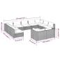 Preview: 11-tlg. Garten-Lounge-Set mit Kissen Schwarz Poly Rattan