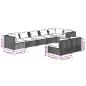 Preview: 8-tlg. Garten-Lounge-Set mit Kissen Schwarz Poly Rattan