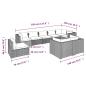 Preview: 9-tlg. Garten-Lounge-Set mit Kissen Poly Rattan Schwarz