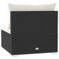 Preview: 4-Sitzer-Sofa mit Kissen Schwarz Poly Rattan