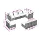Preview: 8-tlg. Garten-Lounge-Set mit Kissen Poly Rattan Schwarz
