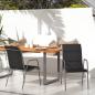 Preview: ARDEBO.de - Gartenstühle 2 Stk. Stahl und Textilene Schwarz
