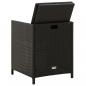 Preview: Gartenstühle mit Kissen 4 Stk. Poly Rattan Schwarz