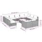 Preview: 12-tlg. Garten-Lounge-Set mit Kissen Schwarz Poly Rattan