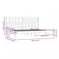 Preview: Massivholzbett Schwarz Kiefer 200x200 cm
