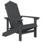 Preview: Adirondack-Gartenstühle mit Tisch HDPE Anthrazit