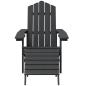 Preview: ARDEBO.de - Adirondack-Gartenstuhl mit Hocker & Tisch HDPE Anthrazit