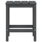 Preview: Adirondack-Gartenstuhl mit Hocker & Tisch HDPE Anthrazit