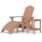 Preview: ARDEBO.de - Adirondack-Gartenstuhl mit Hocker & Tisch HDPE Braun