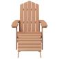 Preview: Adirondack-Gartenstuhl mit Hocker & Tisch HDPE Braun