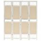 Preview: ARDEBO.de - 4-tlg. Raumteiler Creme 140x165 cm Stoff