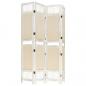 Preview: 4-tlg. Raumteiler Creme 140x165 cm Stoff