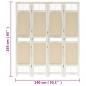 Preview: 4-tlg. Raumteiler Creme 140x165 cm Stoff