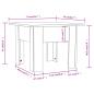 Preview: Couchtisch Braun Eichen-Optik 55x55x42 cm Holzwerkstoff