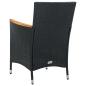 Preview: Garten-Essstühle 4 Stk. Poly Rattan Schwarz
