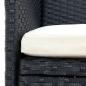 Preview: Garten-Essstühle 4 Stk. Poly Rattan Schwarz