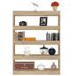 Preview: ARDEBO.de - Bücherregal/Raumteiler Sonoma-Eiche 100x30x135 cm
