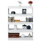 Preview: Bücherregal/Raumteiler Hochglanz-Weiß 100x30x135 cm