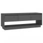 Preview: TV-Schrank Grau 110,5x34x40 cm Massivholz Kiefer