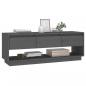 Preview: TV-Schrank Grau 110,5x34x40 cm Massivholz Kiefer