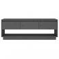 Preview: TV-Schrank Grau 110,5x34x40 cm Massivholz Kiefer