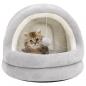 Preview: ARDEBO.de - Katzenbett 50x50x45 cm Grau und Creme