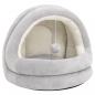 Preview: Katzenbett 50x50x45 cm Grau und Creme