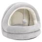 Preview: Katzenbett 50x50x45 cm Grau und Creme