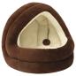 Preview: Katzenbett 40x40x35 cm Braun und Creme