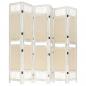 Preview: 6-tlg. Raumteiler Creme 210x165 cm Stoff