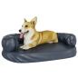 Preview: Hundebett Ergonomisch Schaumstoff Dunkelblau 88x65cm Kunstleder