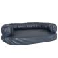 Preview: Hundebett Ergonomisch Schaumstoff Dunkelblau 88x65cm Kunstleder
