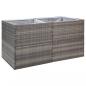 Preview: Pflanzkübel Grau 157x80x80 cm Poly Rattan