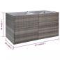 Preview: Pflanzkübel Grau 157x80x80 cm Poly Rattan