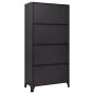 Preview: Schließfachschrank Anthrazit und Rot 90x45x180 cm Stahl