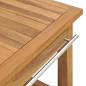 Preview: Waschtisch mit Marmorwaschbecken Schwarz Massivholz Teak