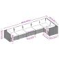 Preview: 6-tlg. Garten-Lounge-Set mit Kissen Poly Rattan Schwarz