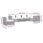 Preview: 6-tlg. Garten-Lounge-Set mit Kissen Poly Rattan Schwarz