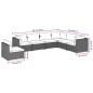 Preview: 7-tlg. Garten-Lounge-Set mit Kissen Poly Rattan Schwarz