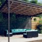 Preview: ARDEBO.de - 9-tlg. Garten-Lounge-Set mit Kissen Poly Rattan Schwarz