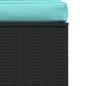 Preview: 4-Sitzer-Sofa mit Kissen Schwarz Poly Rattan