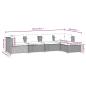 Preview: 5-tlg. Garten-Lounge-Set mit Kissen Poly Rattan Schwarz